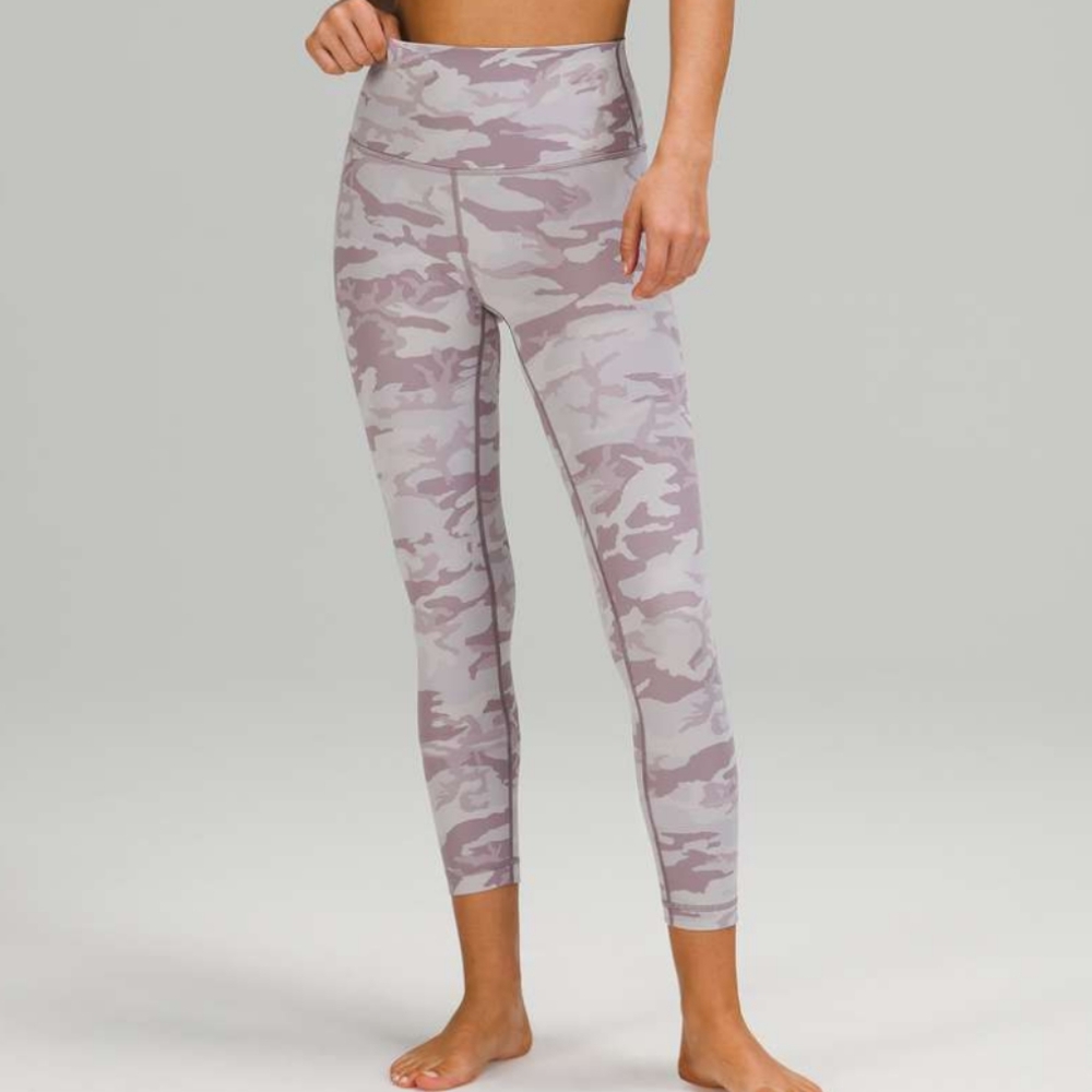 🔥🔥LULULEMON Wunder Under Incognito Camo Jacquard iced Iris Violet leggings 2